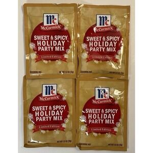 NIP Lot 4 McCormick Limited Edition Sweet & Spicy Holiday Party Mix Seasoning